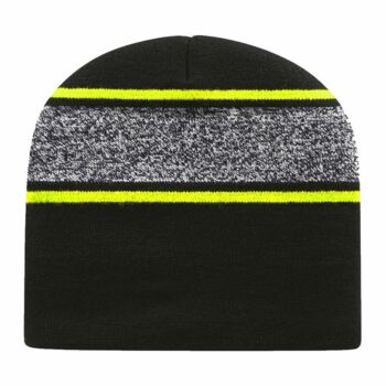 USA-Made Variegated Striped Beanie Thumbnail