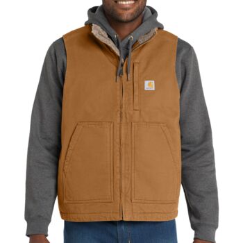 Sherpa Lined Mock Neck Vest Thumbnail