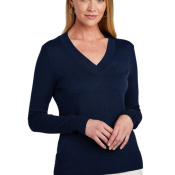 Women's Cotton Stretch V Neck Sweater Thumbnail