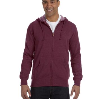 Unisex Heathered Full-Zip Hooded Sweatshirt Thumbnail