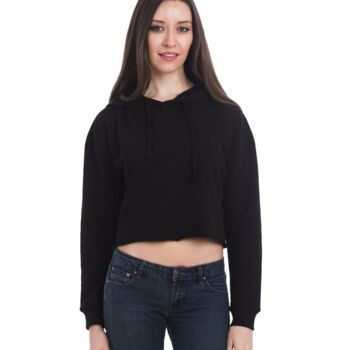 Women's Cropped Fleece Hooded Sweatshirt Thumbnail