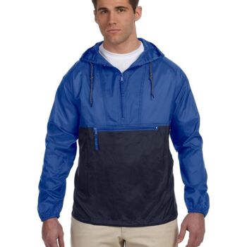 Unisex Packable Hooded Nylon Jacket Thumbnail