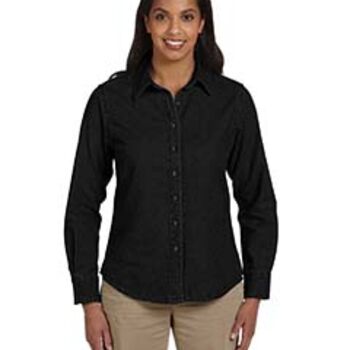 Ladies' Long-Sleeve Denim Shirt Thumbnail