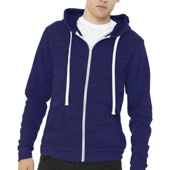 Unisex Triblend Sponge Fleece Full Zip Hoodie Thumbnail