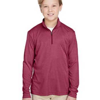 Youth Zone Sonic Heather Performance Quarter-Zip Thumbnail