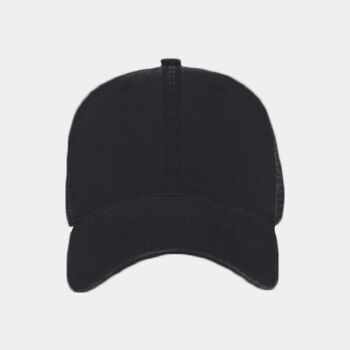 OTTO Garment Washed Superior Cotton Twill w/ Soft Polyester Mesh Back Six Panel Low Profile Mesh Back Trucker Dad Hat Thumbnail