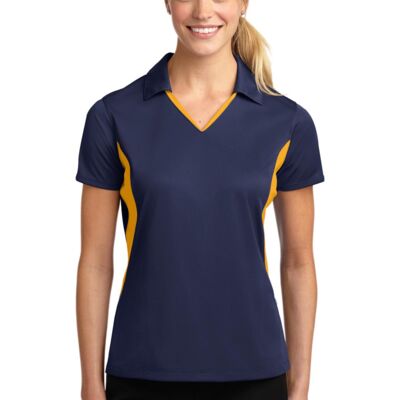 Ladies Side Blocked Micropique Sport Wick® Polo Thumbnail